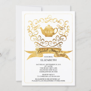 Invitation à la fête de thé Whimsical