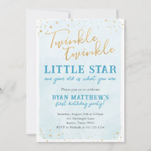 Invitation à la fête de Twinkle Twinkle Little Sta