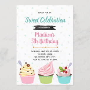 Invitation à la fête de yaourt glacé
