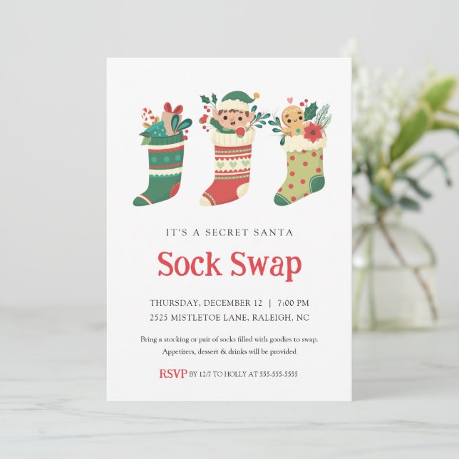 Invitation à la fête d'échange de chaussettes de P (Debout devant)