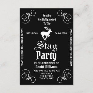 Invitation à la fête d'enterrement de vie de garço