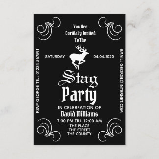 Invitation à la fête d'enterrement de vie de garço