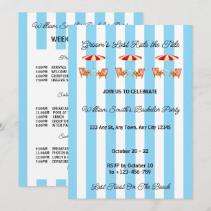 Invitation à la fête d'enterrement de vie de garço