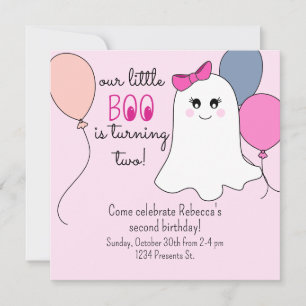 Invitation à la fête des 2 ans de notre petit Boo