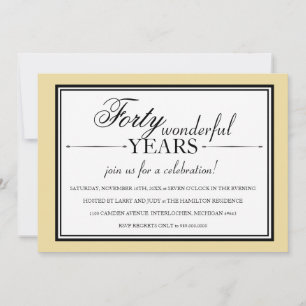 Invitation à la fête des 40 ans