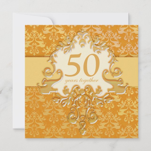 Invitation à la fête des 50 ans de mariage d'or (Devant)