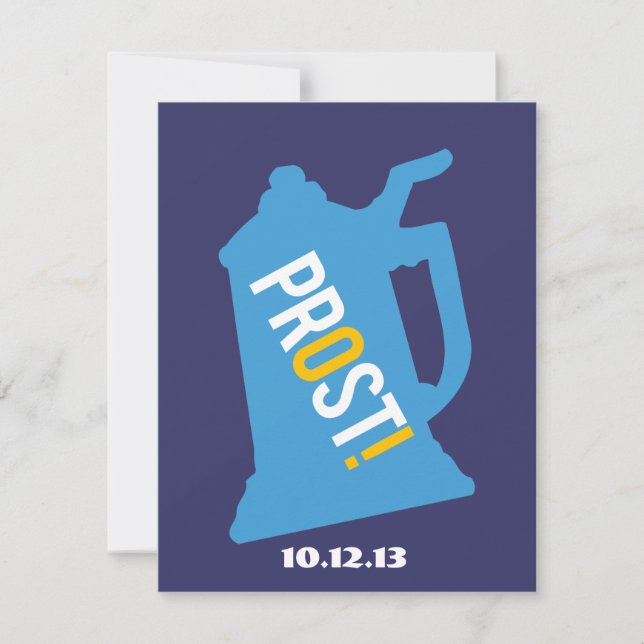 Invitation à la fête des 60 ans de Prost Toast Men (Devant)