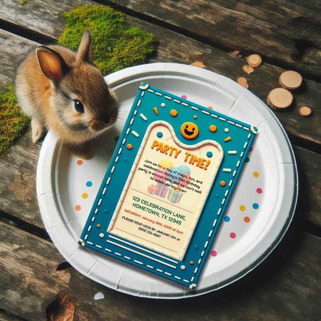 Invitation à la fête des Anniversaires de enfants  (Créateur téléchargé)