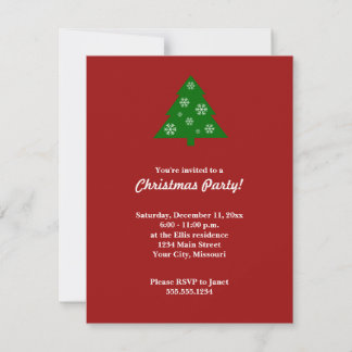Invitation à la fête des arbres de Noël