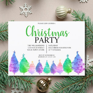 Invitation à la fête des arbres de Noël