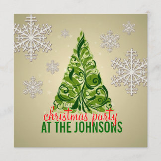 Invitation à la fête des arbres de Noël classique