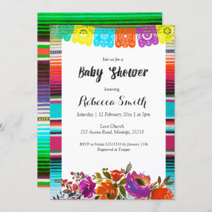 Invitation à la fête des Baby showers filles