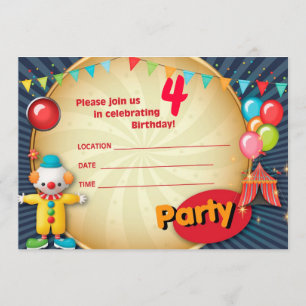 Invitation à la fête des clowns 1
