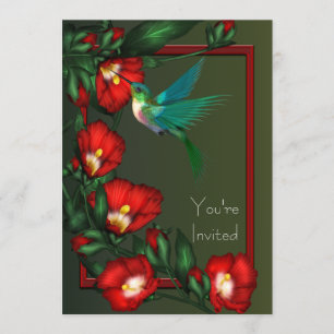 Invitation à la fête des colibris de l'Hibiscus ro