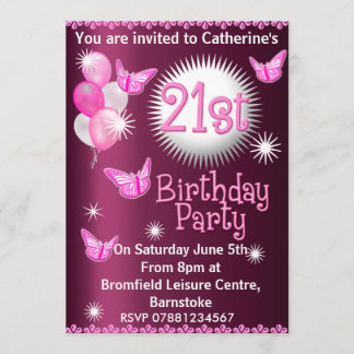 Invitation à la fête des dames 21e anniversaire ro