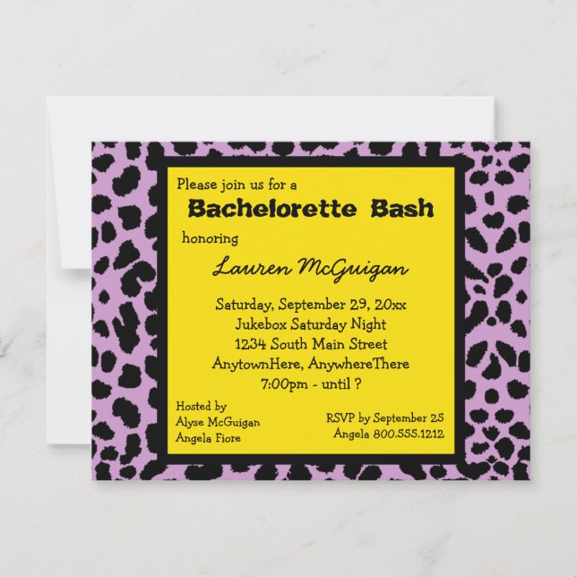Invitation à la fête des Empreintes de léopard jau (Devant)