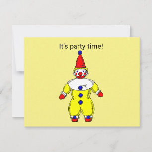 Invitation à la fête des enfants avec clown