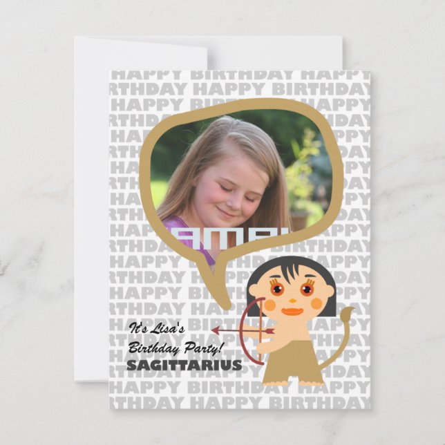 Invitation à la fête des enfants de Luca avec phot (Devant)