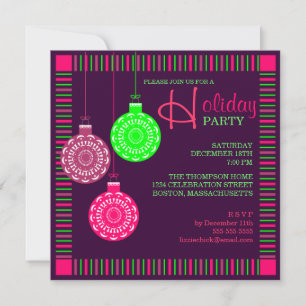Invitation à la fête des fêtes de l'Ornement rétro