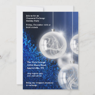 Invitation à la fête des fêtes d'échange d'ornemen