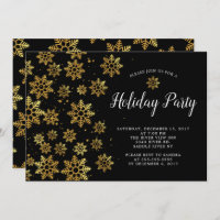 Invitation à la fête des Fêtes des Golden Snowflak