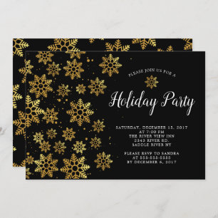 Invitation à la fête des Fêtes des Golden Snowflak