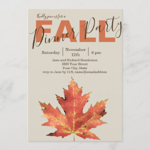 Invitation à la fête des feuilles d'automne