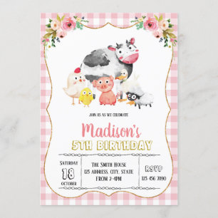 Invitation à la fête des filles de la ferme