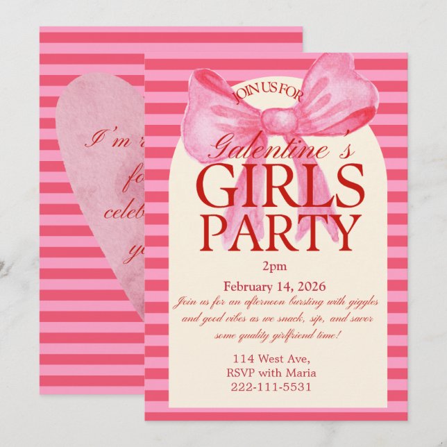 Invitation à la fête des Galantines (Devant / Derrière)