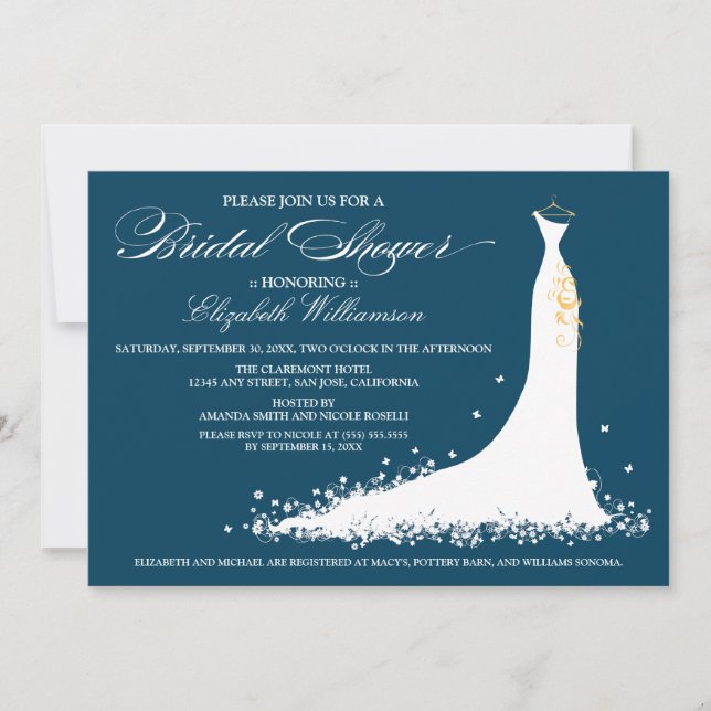 Invitation à la fête des marées Mariages (marine) (Devant)