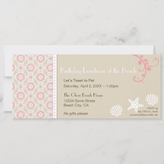 Invitation à la fête des Motifs de plage élégant