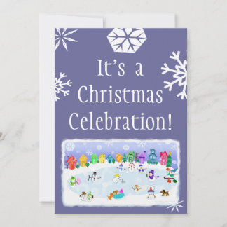 Invitation à la fête des neiges de Noël
