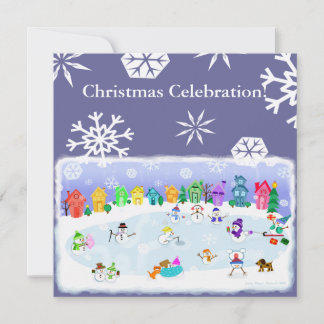 Invitation à la fête des neiges de Noël