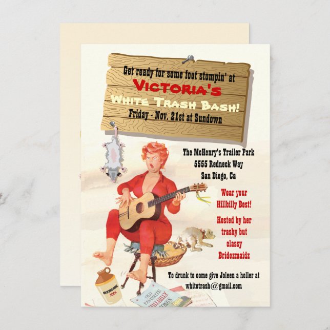 Invitation à la Fête des Pauvres Blancs (Devant / Derrière)