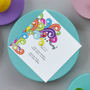 Invitation à la fête des perles colorées