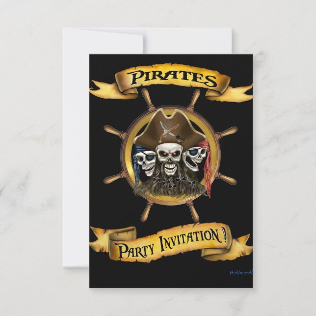 Invitation à la fête des pirates (Devant)