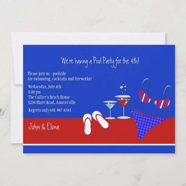 Invitation à la fête des poules rouges, blanches e (Devant)