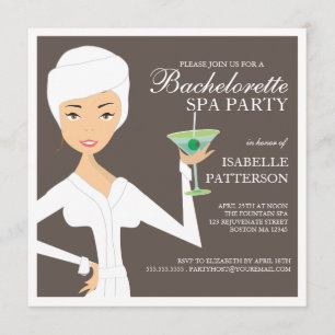 Invitation à la fête des Spas de la mariée moderne