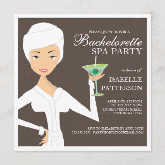Invitation à la fête des Spas de la mariée moderne