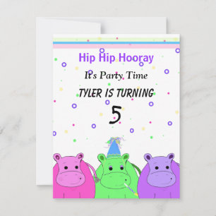 Invitation à la fête des trois hippopotames