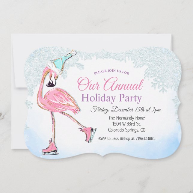 Invitation à la fête des vacances d'hiver (Devant)