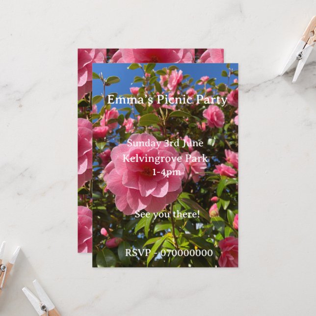 Invitation à la fête d'été  (Devant/Arrière en situation)