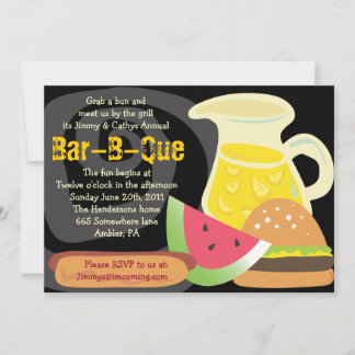 Invitation à la fête d'été Bar-B-Que