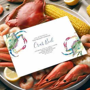 Invitation à la fête d'été de Crab Boil