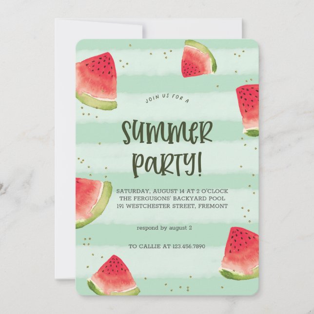 Invitation à la fête d'été Sunshine & Good Vibes (Devant)