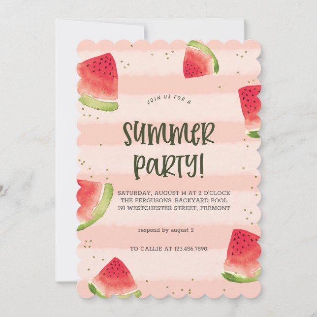 Invitation à la fête d'été Sunshine & Good Vibes (Devant)