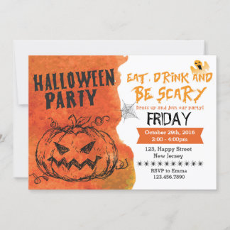 Invitation à la fête d'Halloween