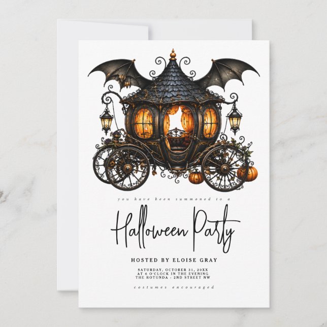 Invitation à la fête d'Halloween (Devant)
