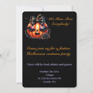 Invitation à la fête d'Halloween