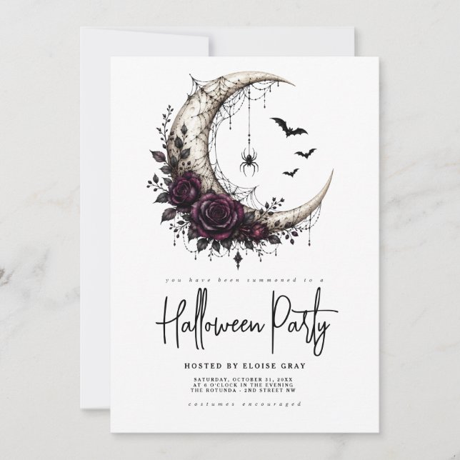 Invitation à la fête d'Halloween (Devant)